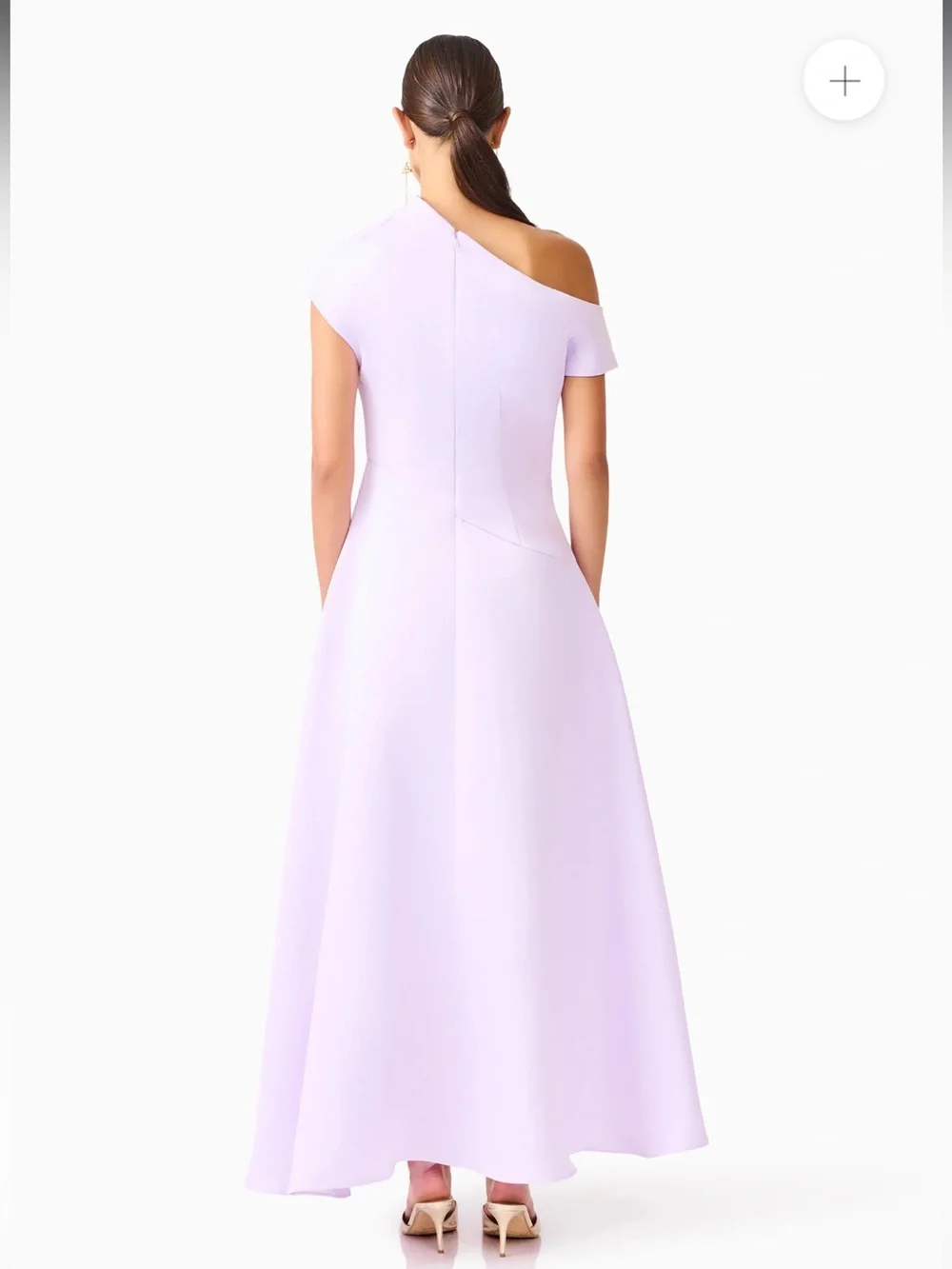elliatt marissa purple one shoulder asymmetrical hem maxi gown dress size Large - Picture 7 of 14